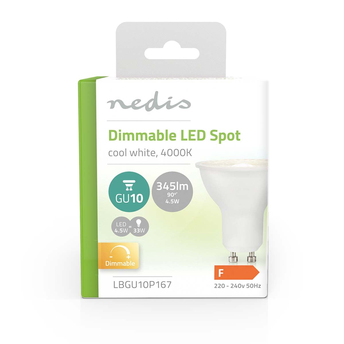 LED lamp GU10 | Spot | 4.5 W| 345 lm | 4000 K | Dimmable | Daylight | Retro Style | 1 pc.