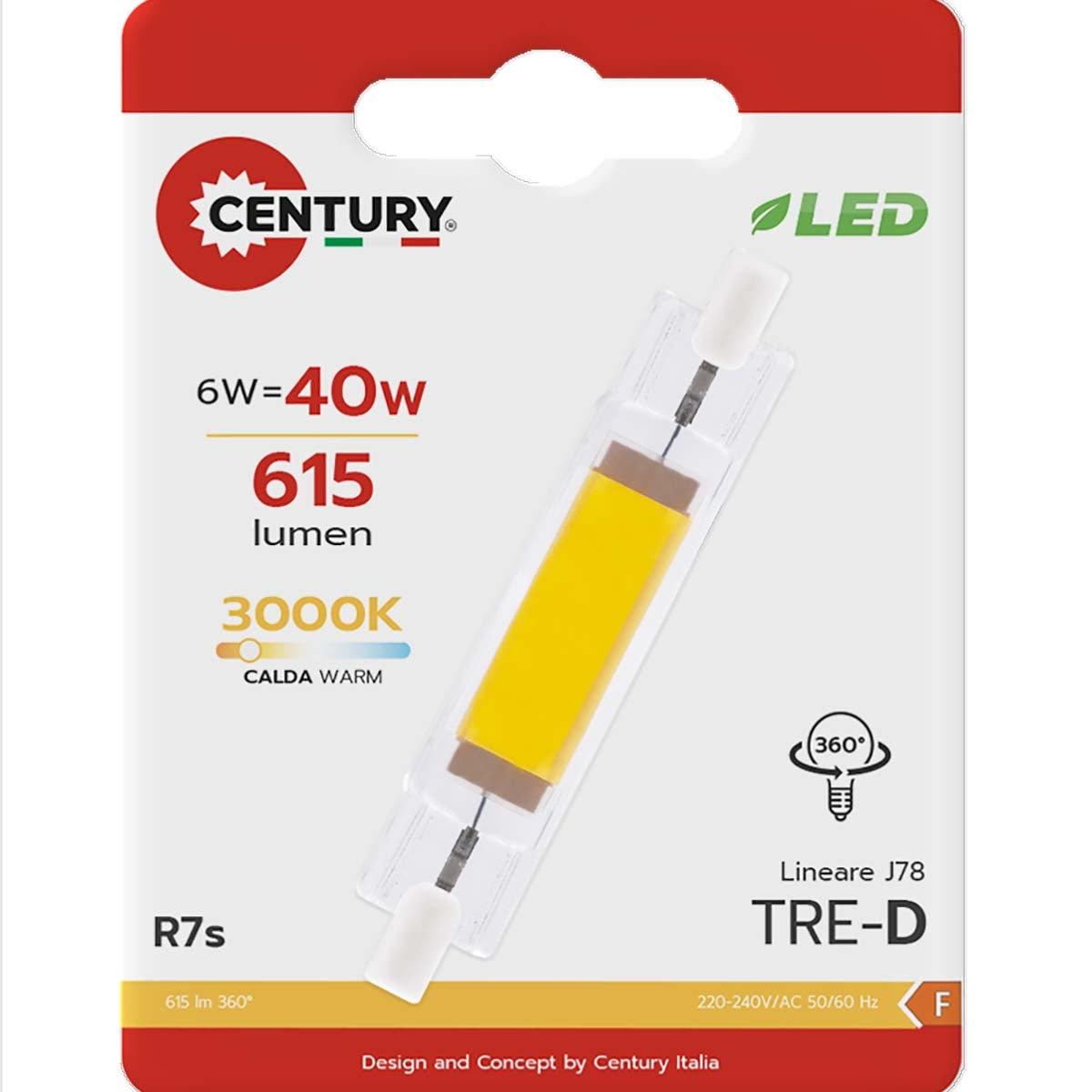LED lamp R7S 6 W 615 lm 3000 K