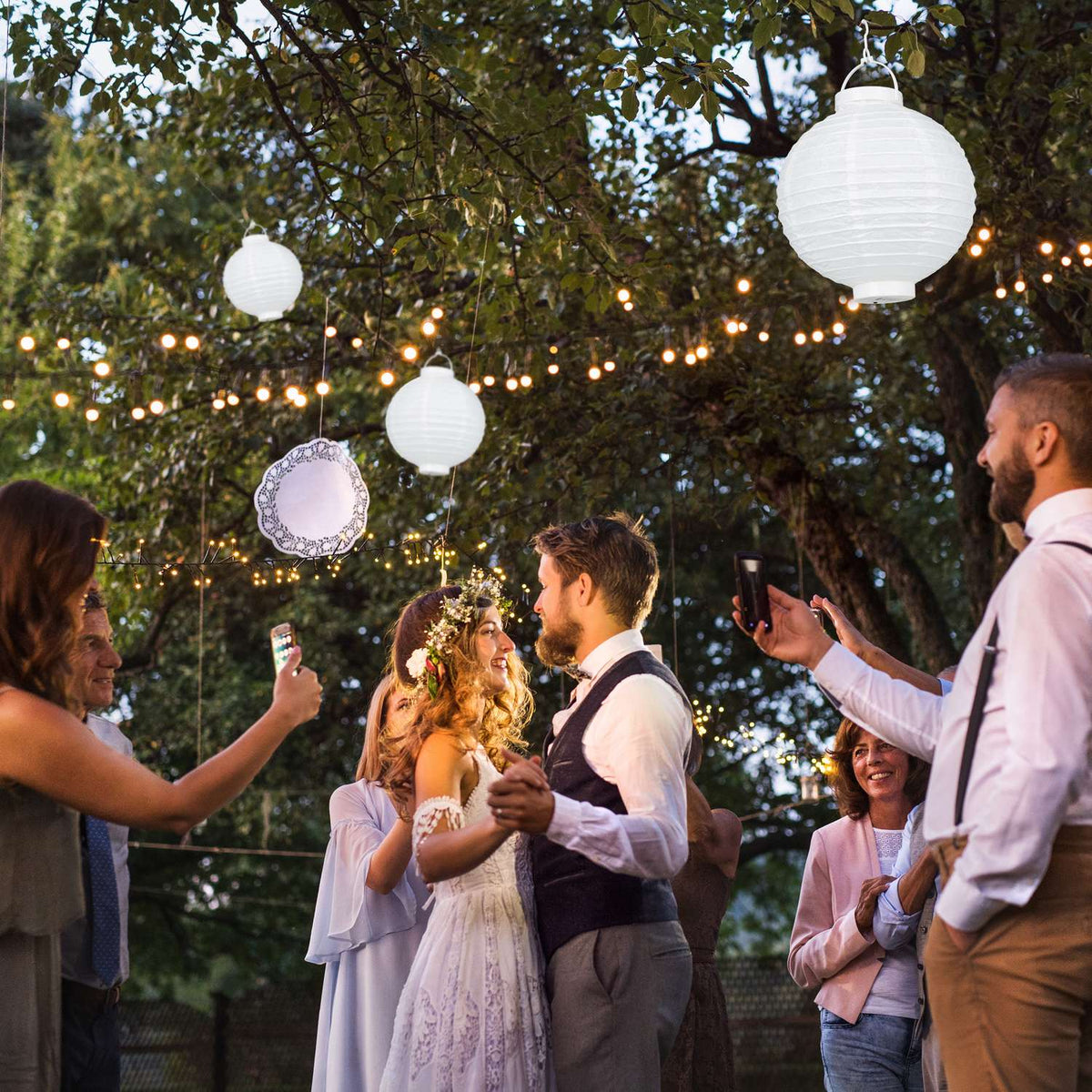 LED lanterns white 10 pcs