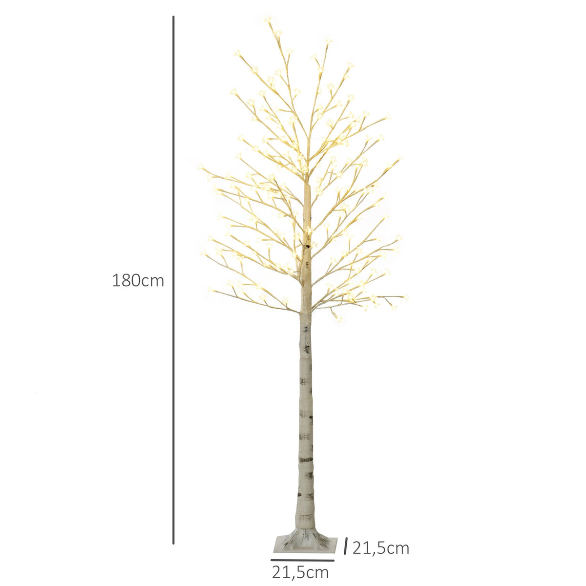 LED tree, light tree, cherry tree with 180 LEDs, 3 brightness levels, 180 cm tree light, artificial tree with lighting, Christmas decoration