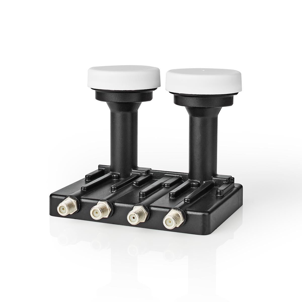 LNB | Quad Monoblock 6.0 ° | Output connection: 4x F-connector | Noise factor range: 0.85 dB | Conversion gain: 52 - 67 dB | Black | Fits: Astra+ / Hotbird