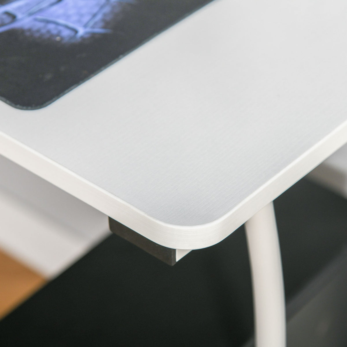 L-Shaped Desk With Drawers, Mdf Metal, Home Office Corner, Industrial Style, White, 143.5X143.5X76Cm