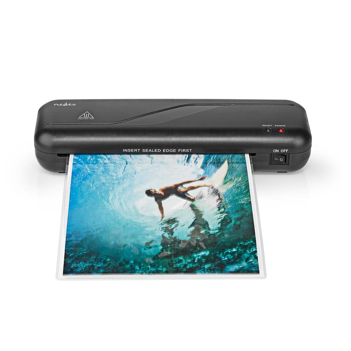 Laminator | Warm | A4 | 230 mm/min | Automatic shutdown | Power adapter | Black