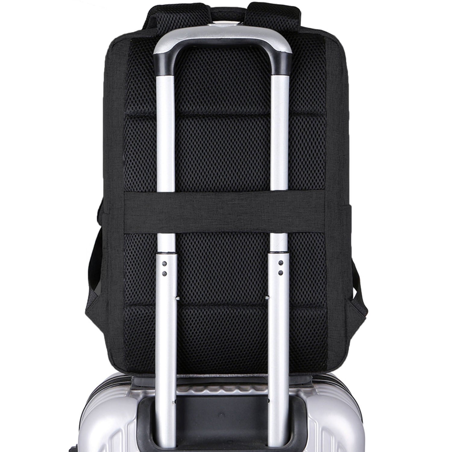 Laptop Backpack 15.6" Black, Water-Resistant, Polyester