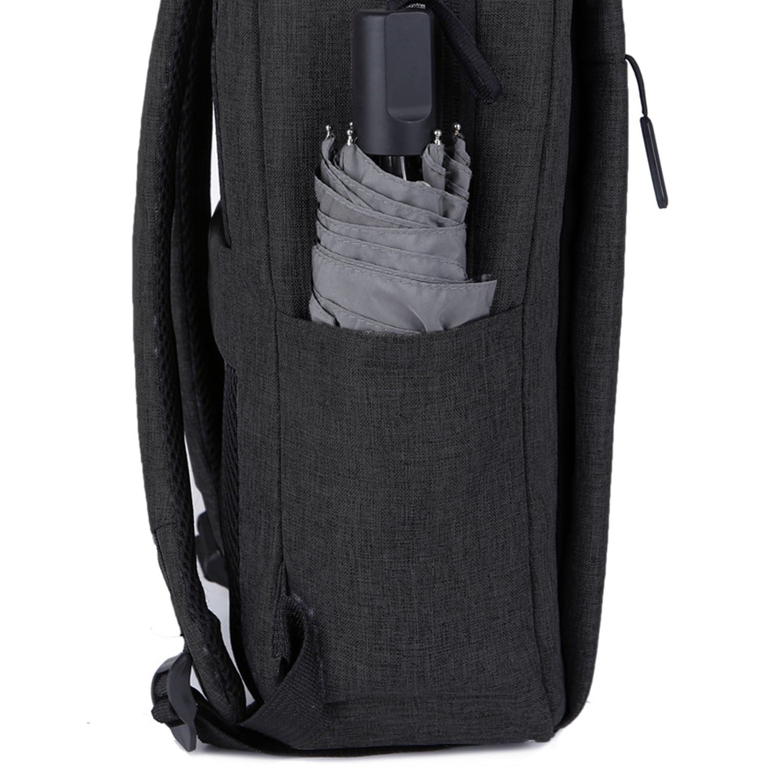 Laptop Backpack 15.6" Black, Water-Resistant, Polyester