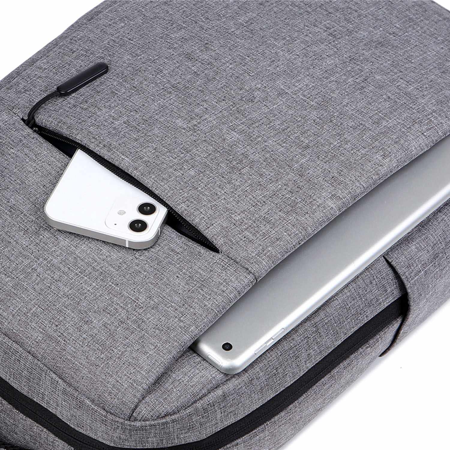 Laptop Backpack 15.6" Gray, Water-Resistant, Polyester