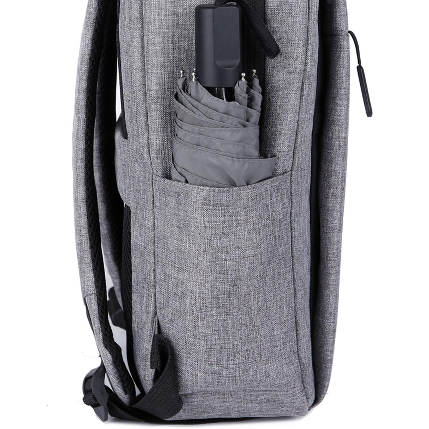 Laptop Backpack 15.6" Gray, Water-Resistant, Polyester