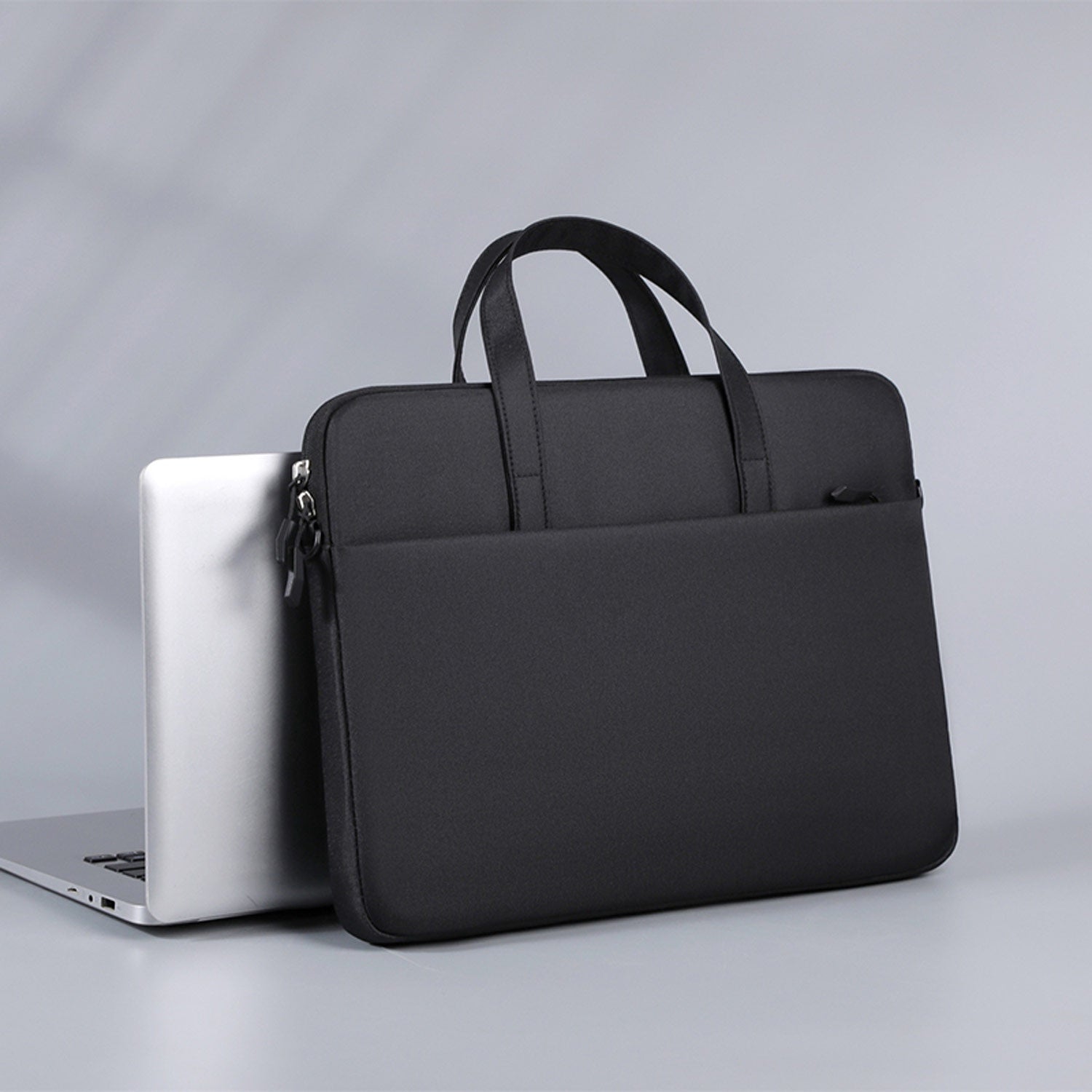 Laptop Bag Slim 15.6" Black with Handle and Strap