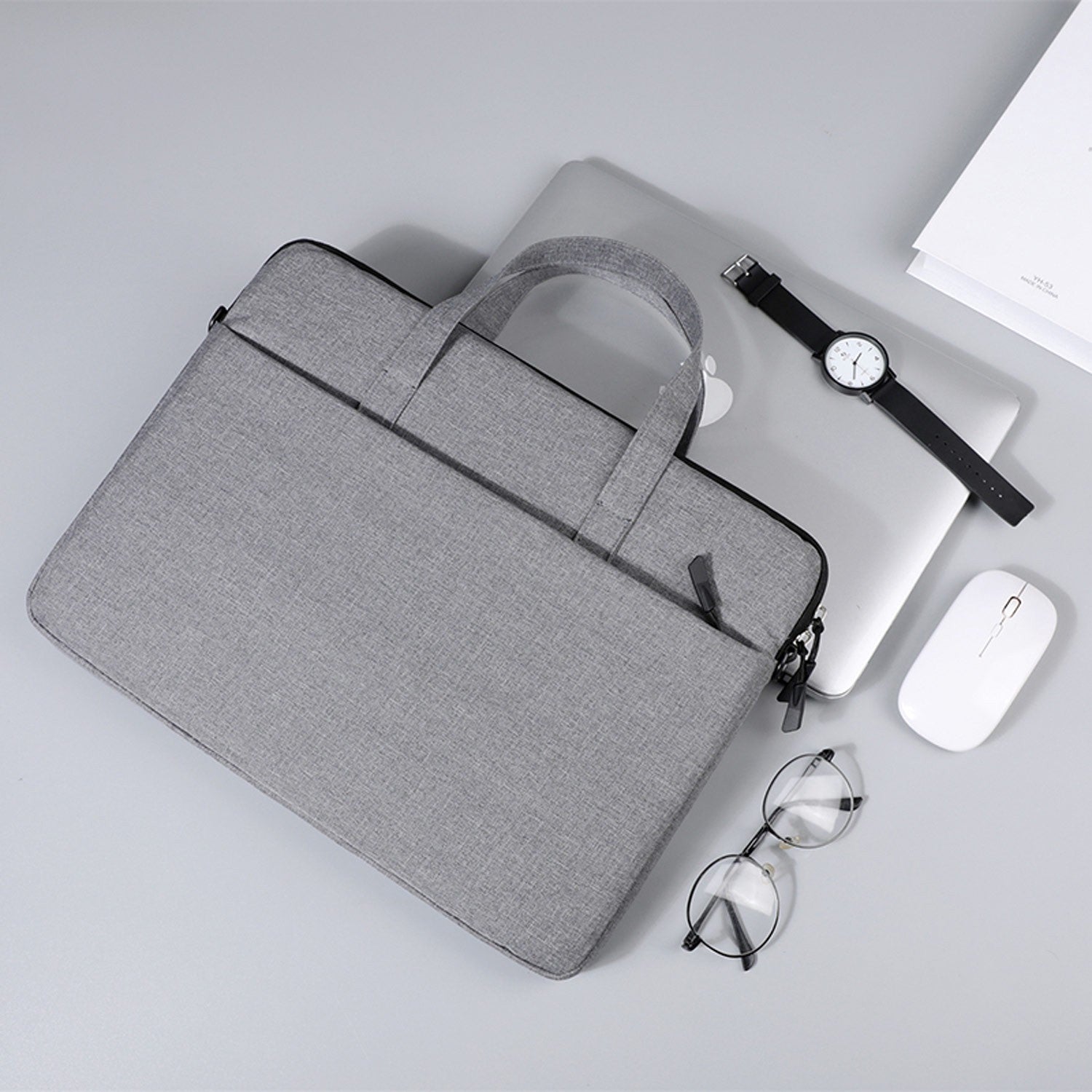 Laptop Bag Slim 15.6" Blue with Handle and Strap