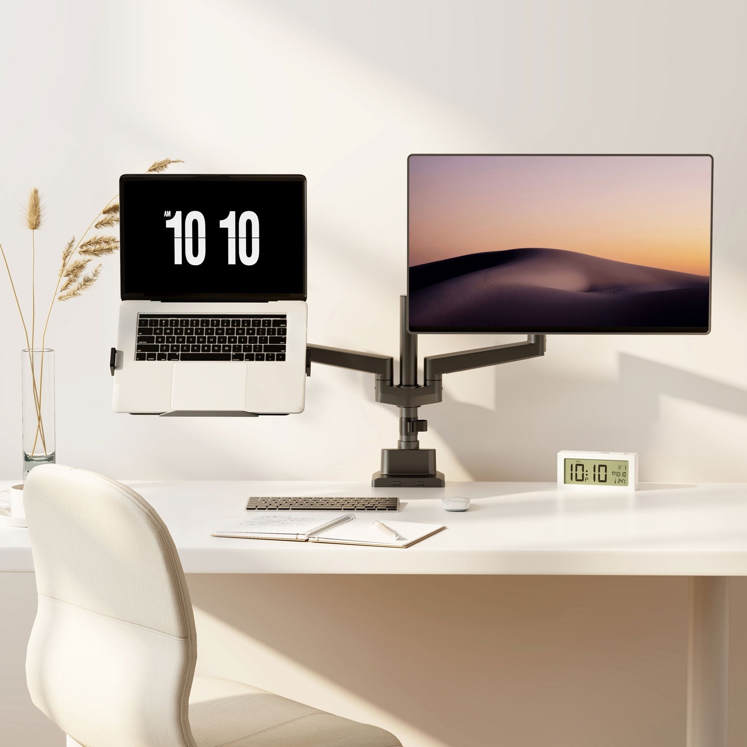 Laptop holder for monitor arm VESA 75x75