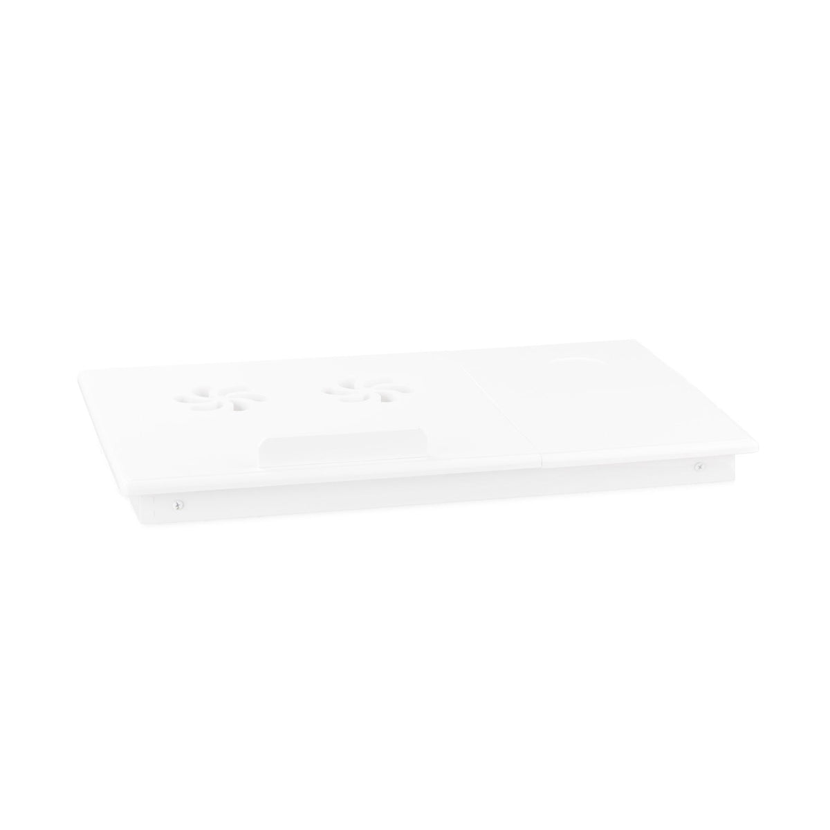 Laptop table in bamboo white
