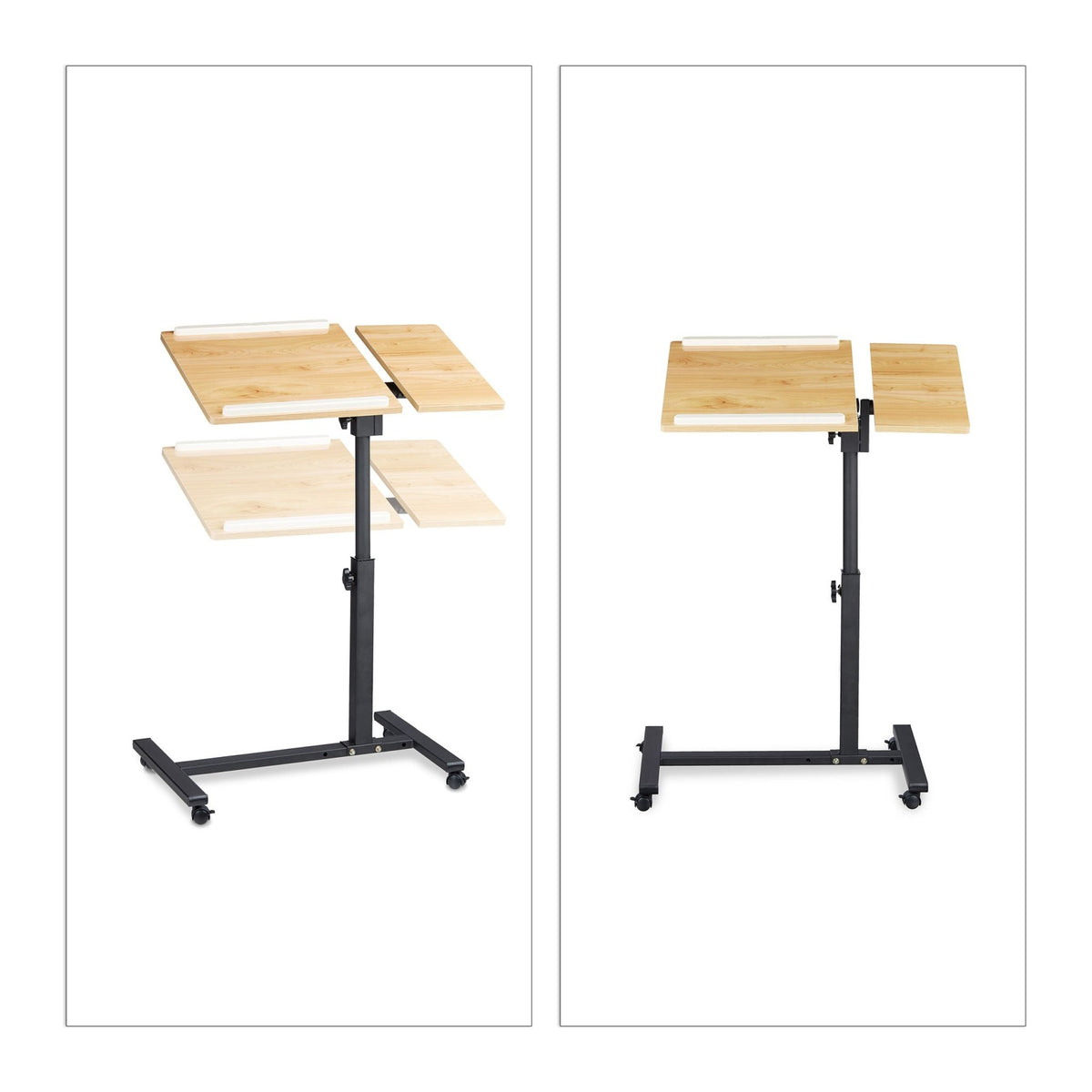 Laptop table with adjustable mouse table