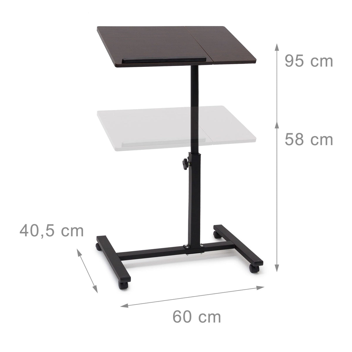 Laptop table wood adjustable height