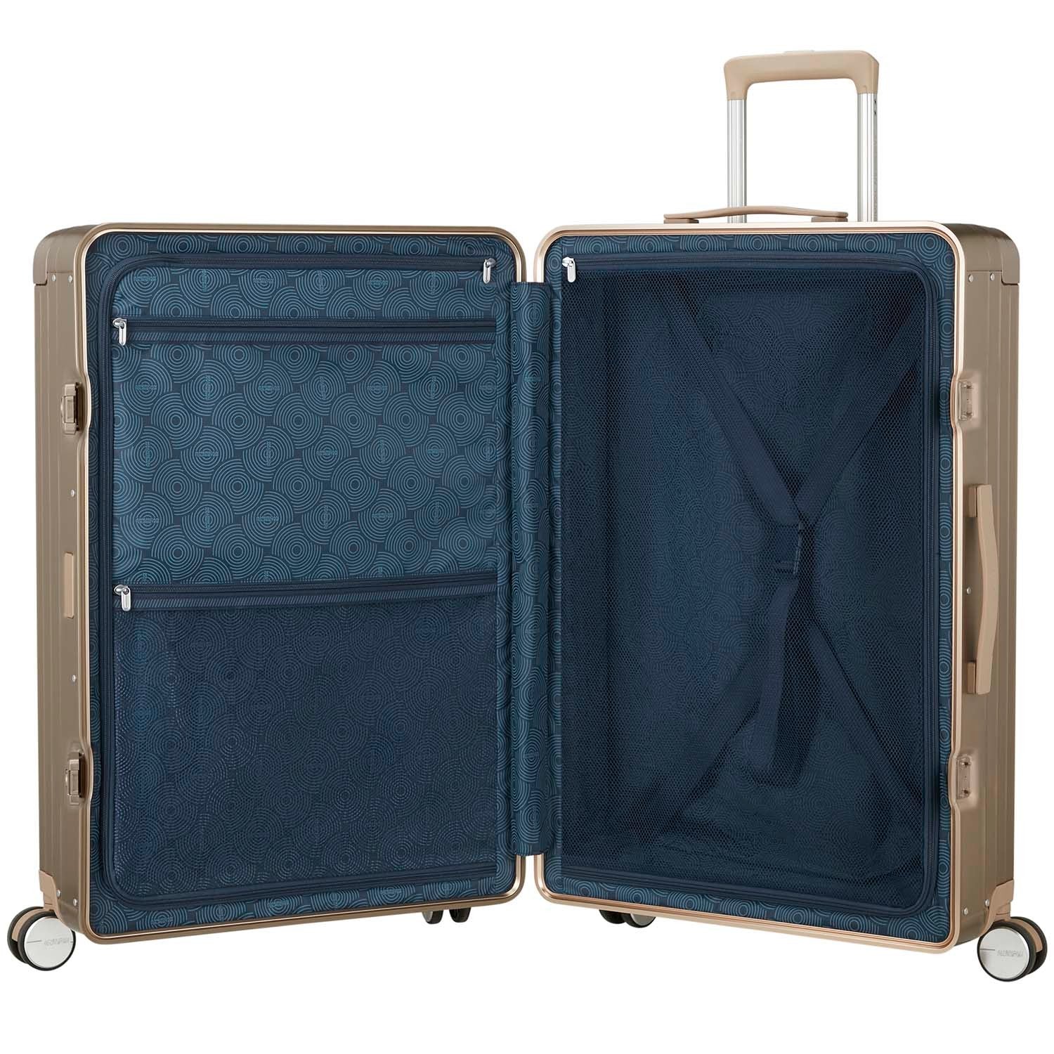 Large Bronze Aluminium Suitcase, Soundbox Design, 77 cm