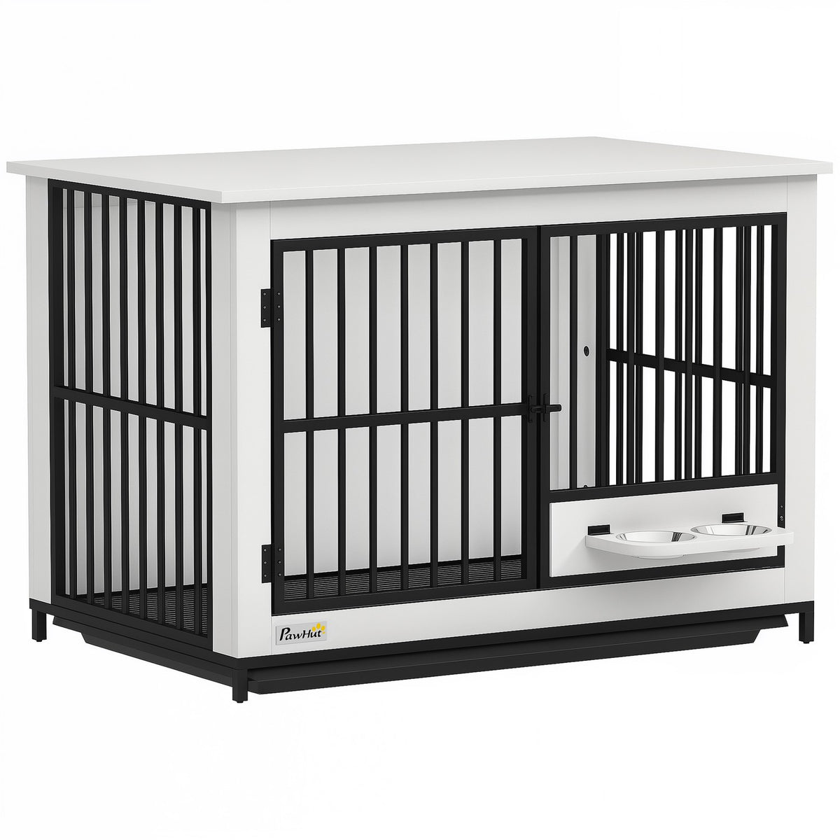 Large Dog Crate, Lockable, Easy Access, Swivel Bowl Holder