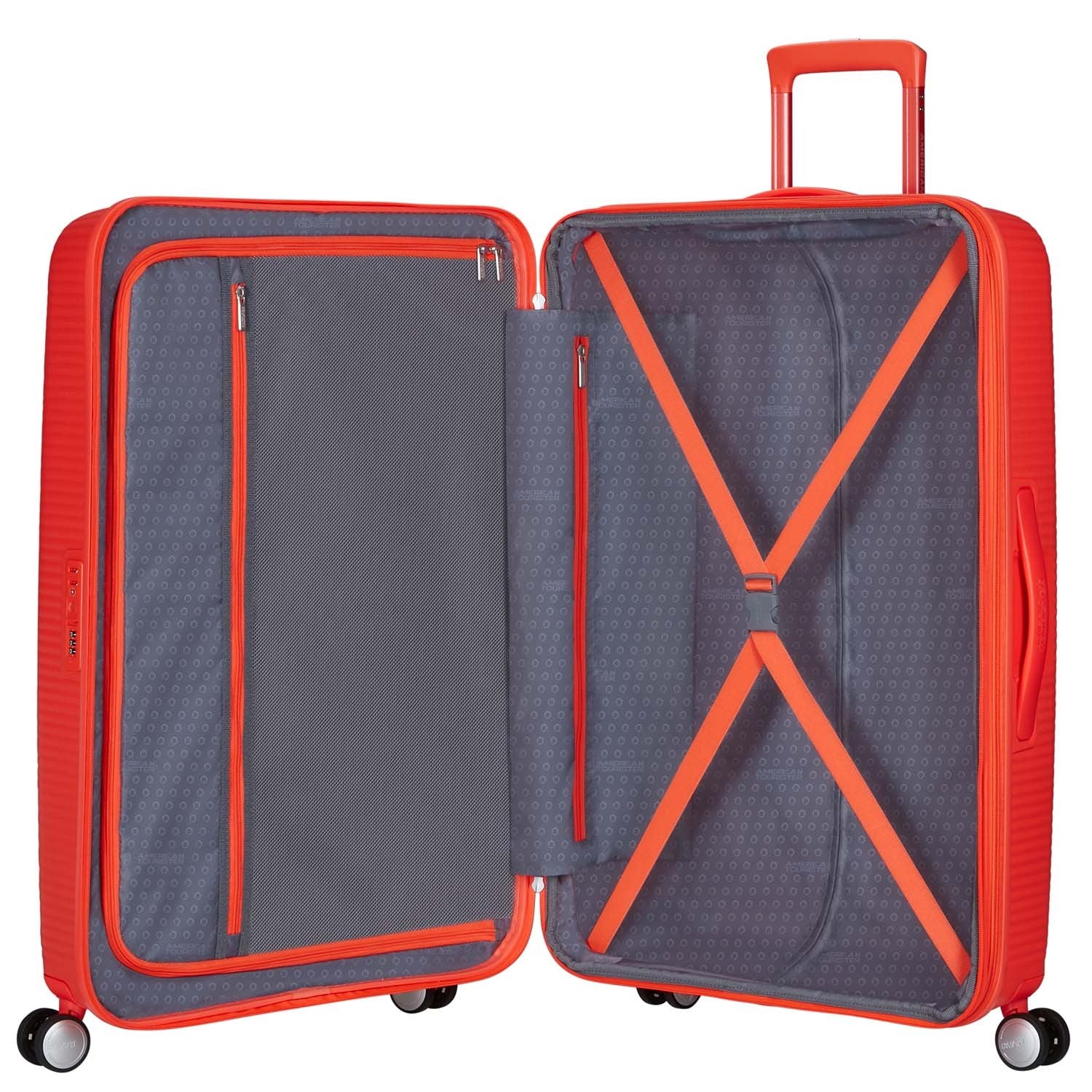 Large Neon Orange Soundbox Suitcase, 77 cm