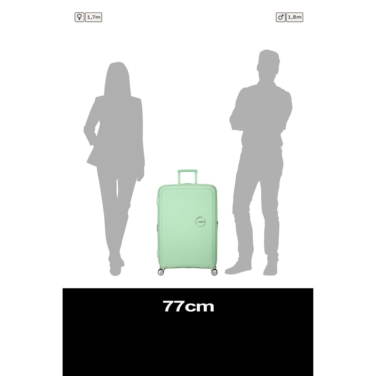 Large Pastel Green Soundbox Suitcase, 77 cm
