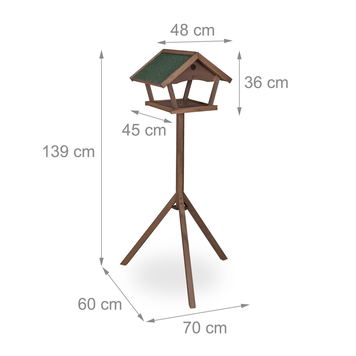 Large bird table on pole