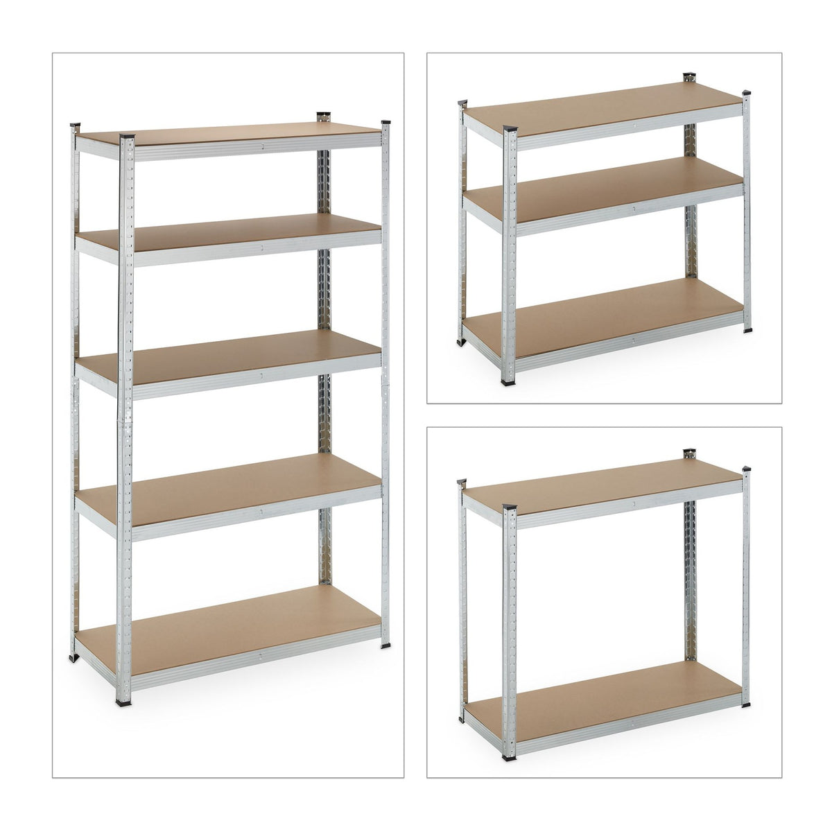 Large sturdy shelves with 5 levels