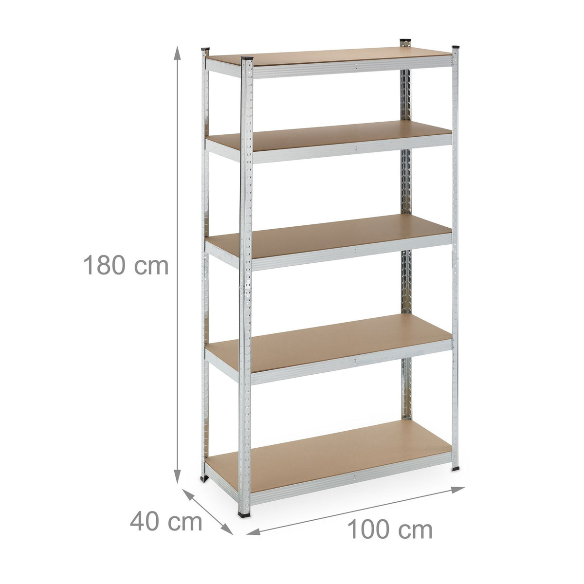 Large sturdy shelves with 5 levels