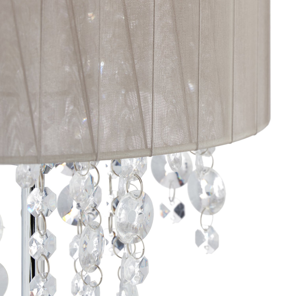Large table lamp organza crystal