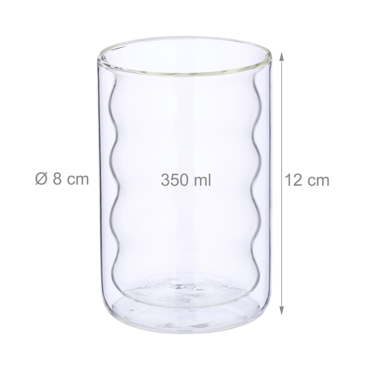 Latte Macchiato Glasses, Double-Walled with Spoons
