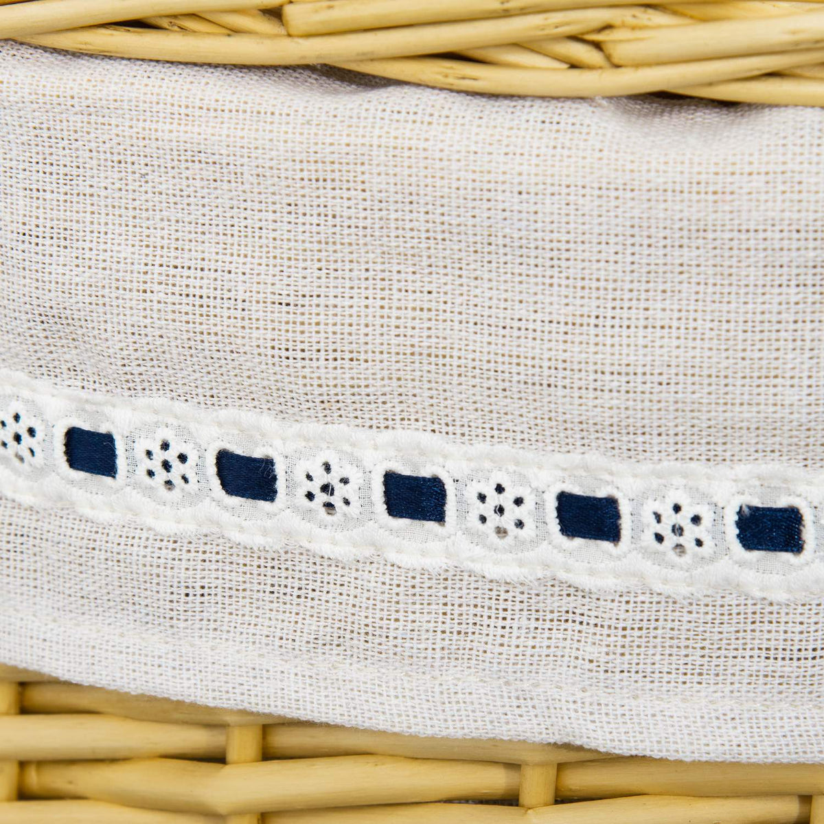 Laundry Basket With Lid Laundry Box Made Of Wicker, Natural, 100L, 51X38X57Cm