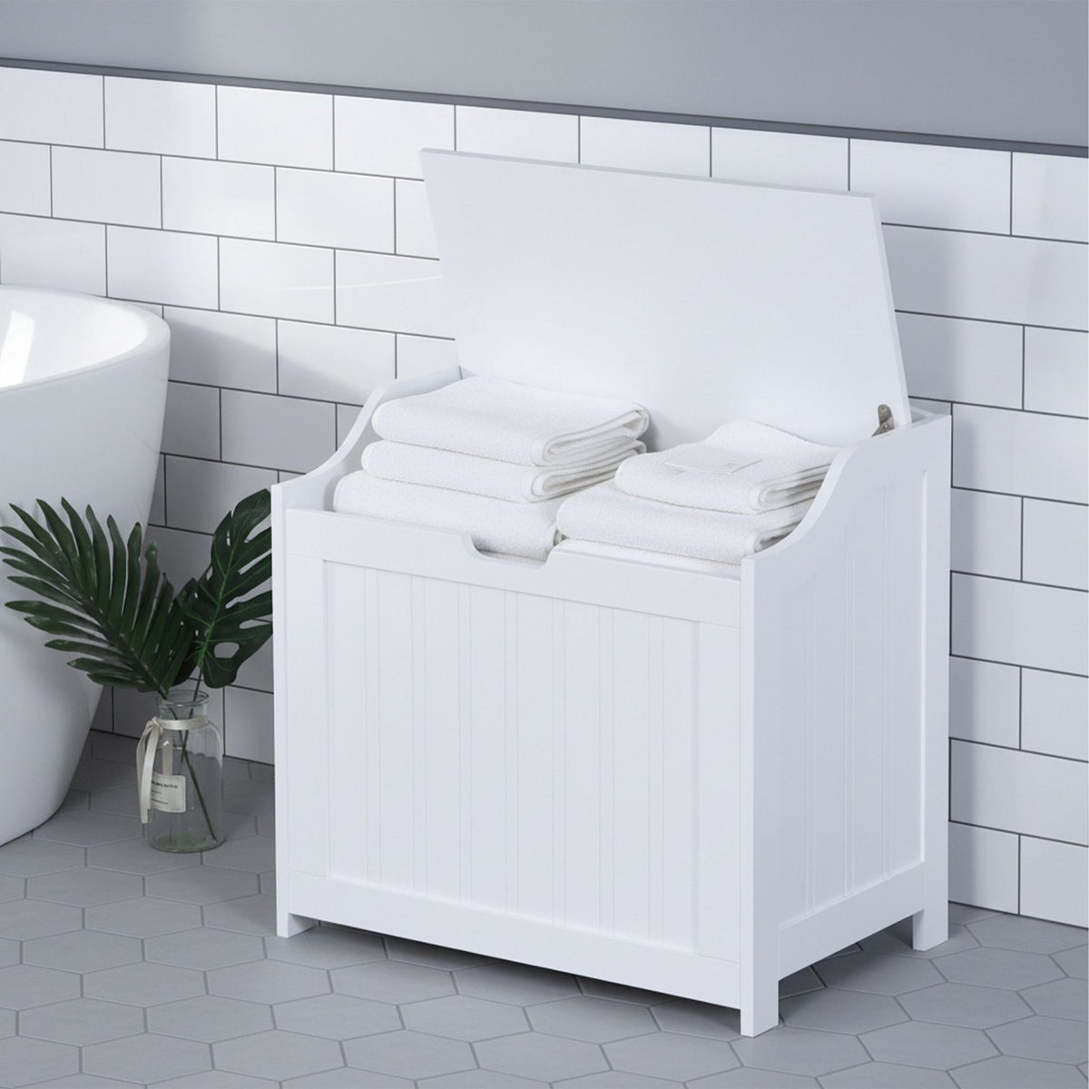 Laundry Box with Soft-Close Lid – MDF Storage Chest
