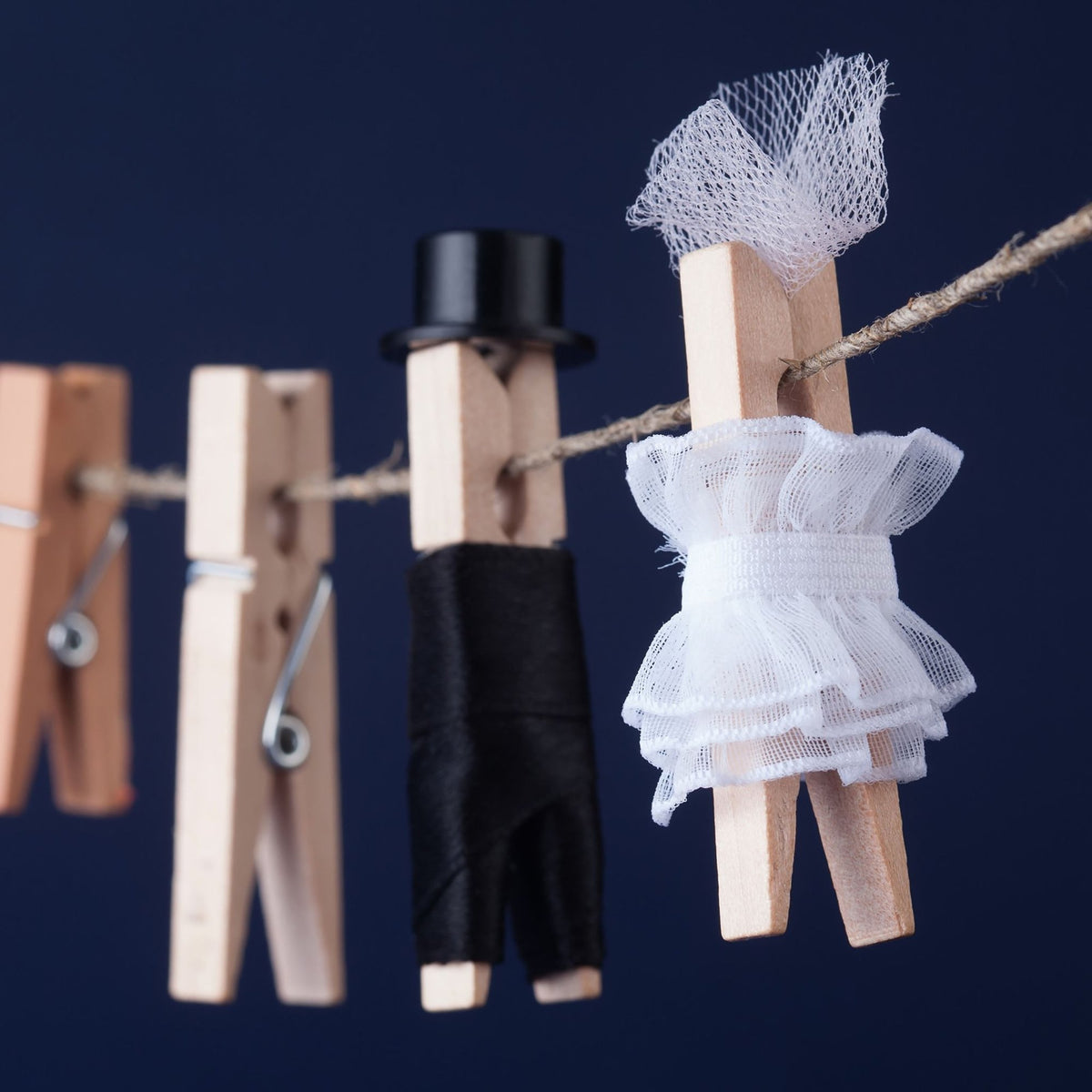 Laundry Pegs Wood Set of 100