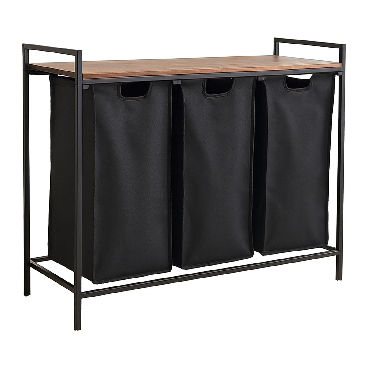 Laundry Sorter with 3 Bags and Shelf