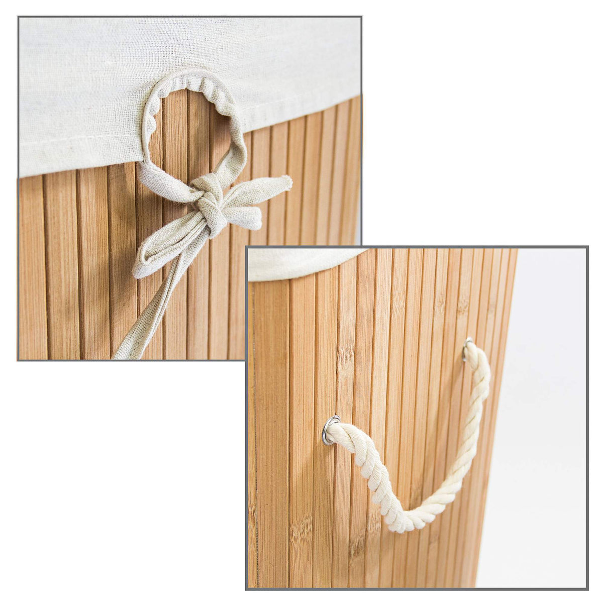 Laundry basket bamboo