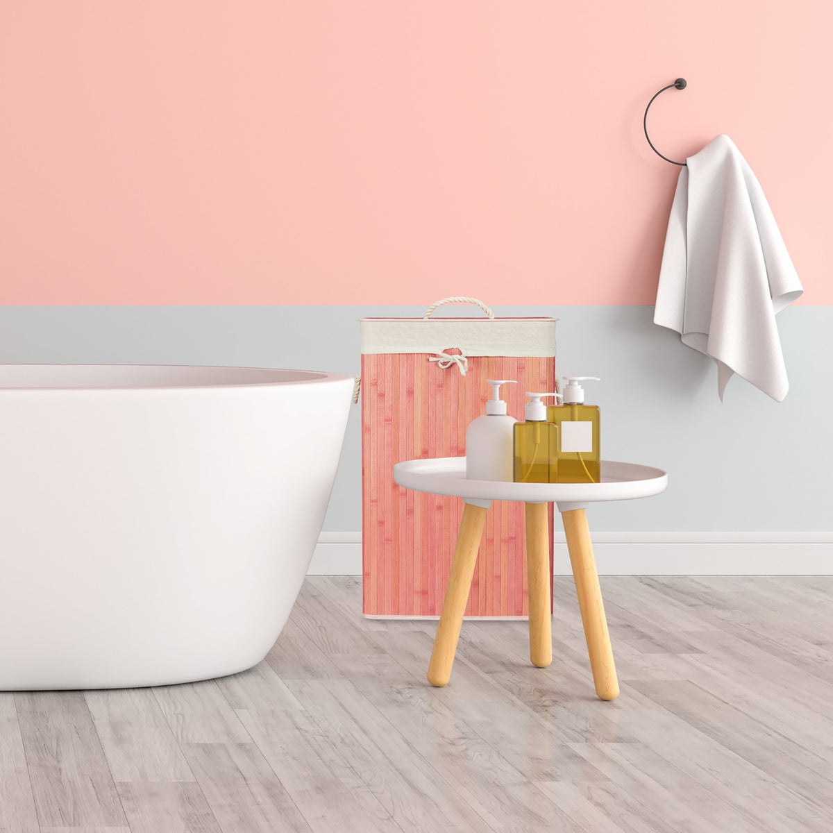 Laundry basket bamboo