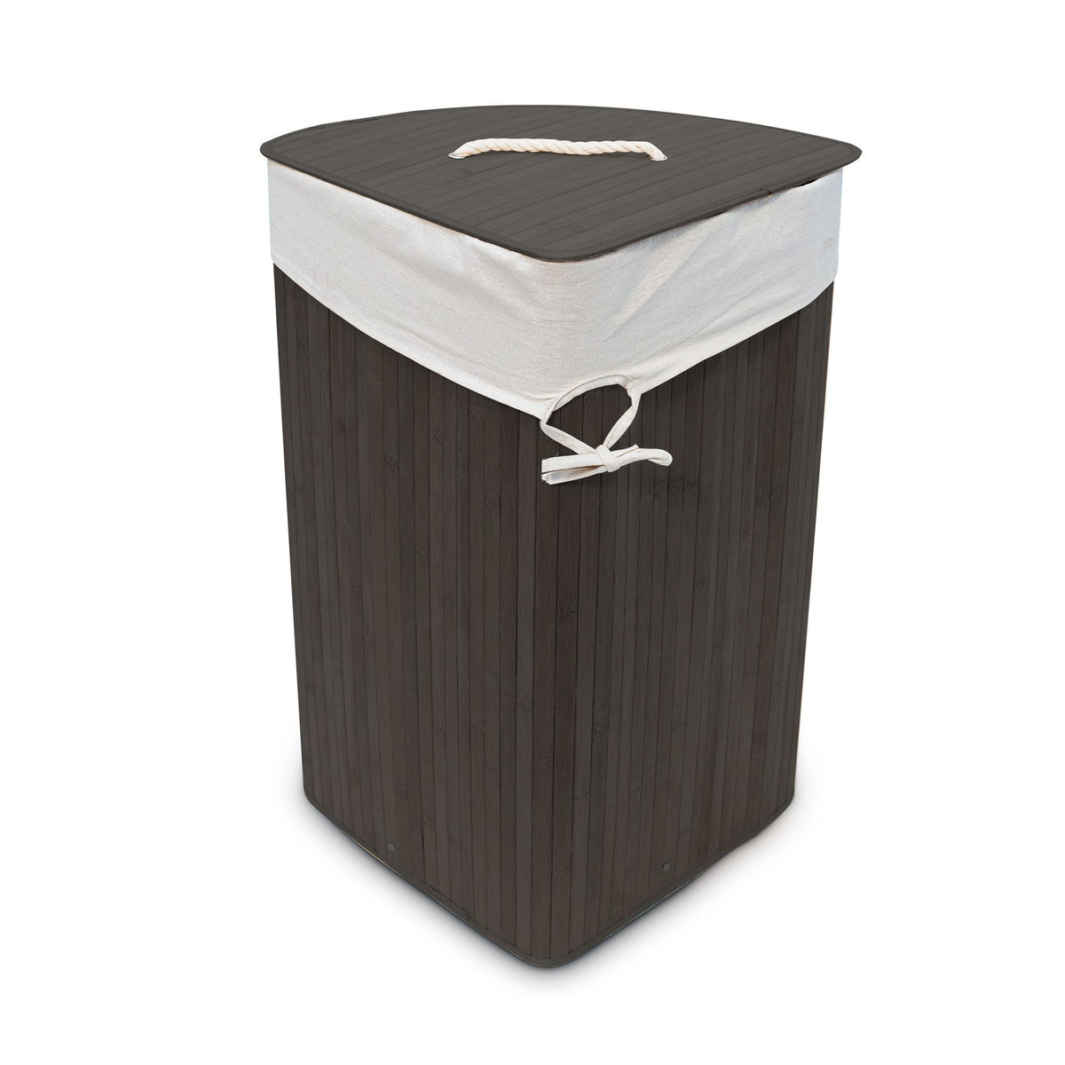 Laundry basket corner bamboo