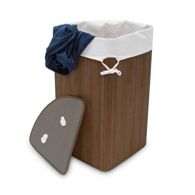 Laundry basket corner bamboo