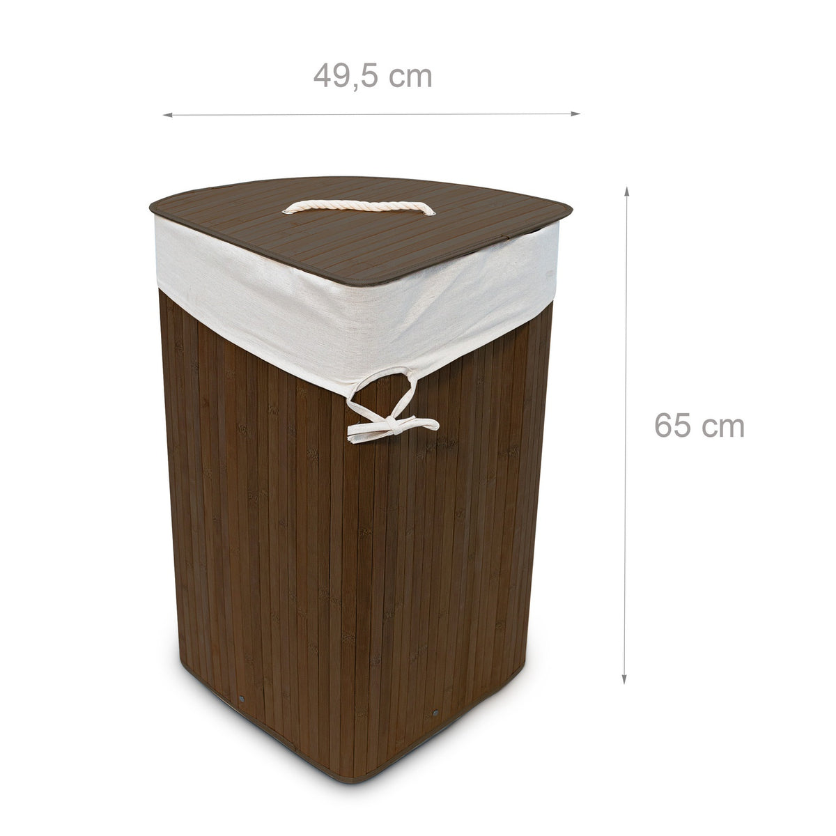Laundry basket corner bamboo