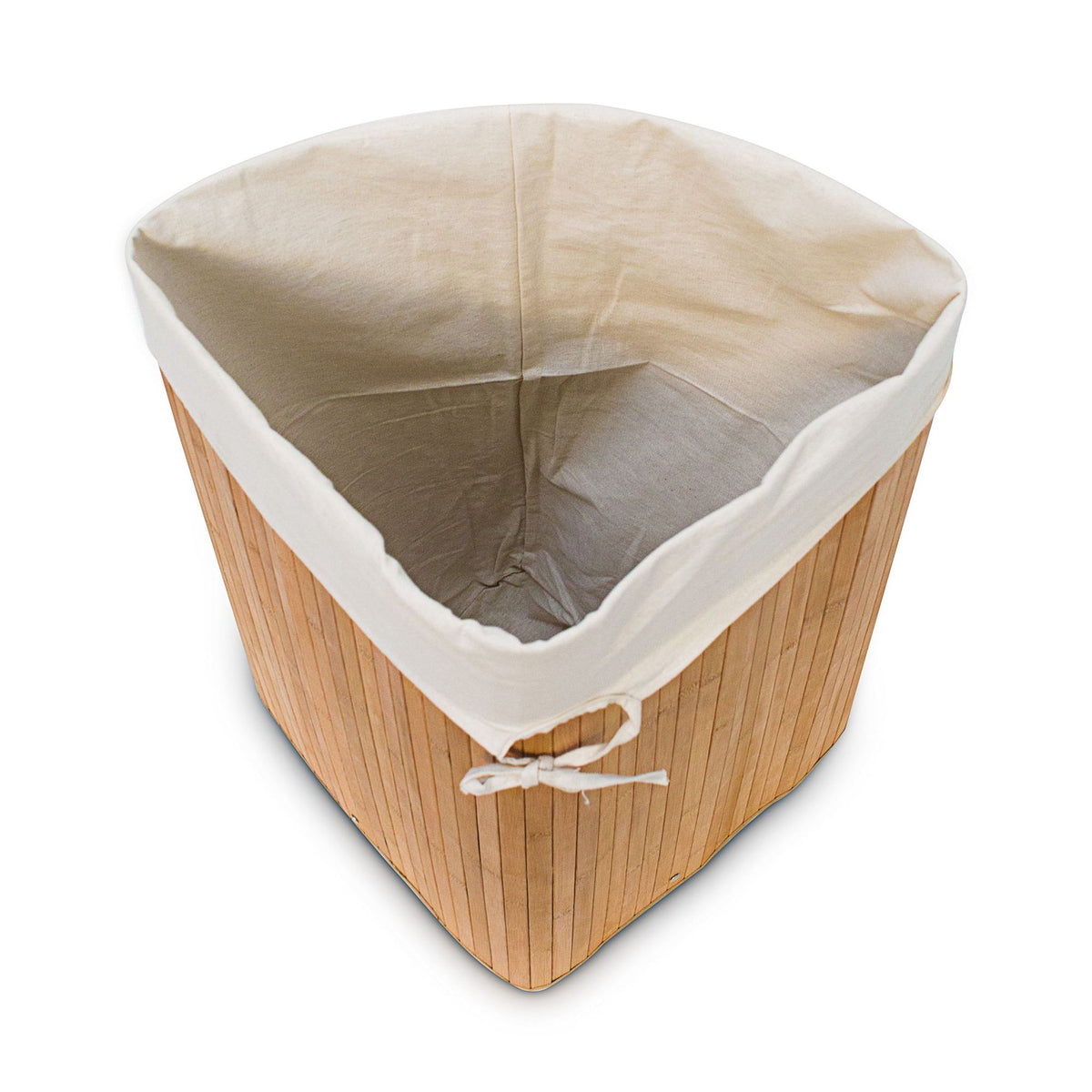 Laundry basket corner bamboo