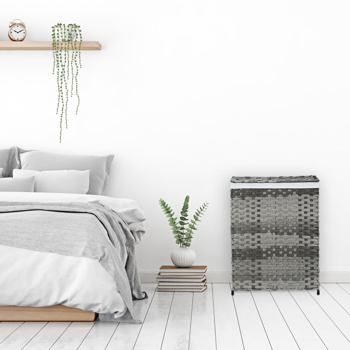 Laundry basket in rattan look 90 l