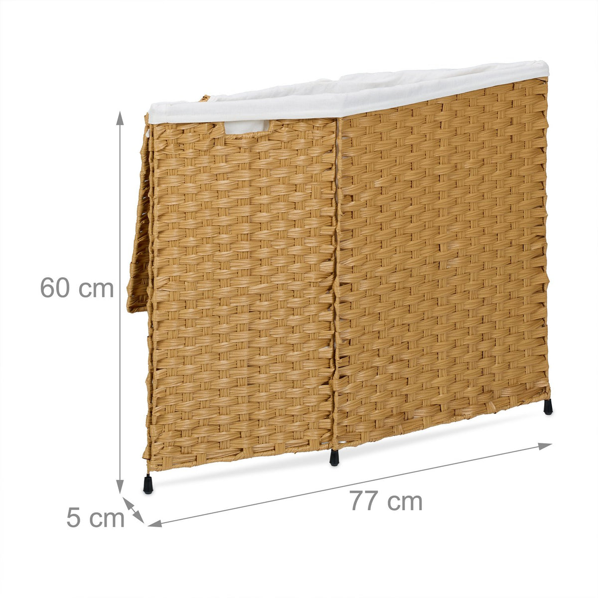 Laundry basket in rattan look 90 l