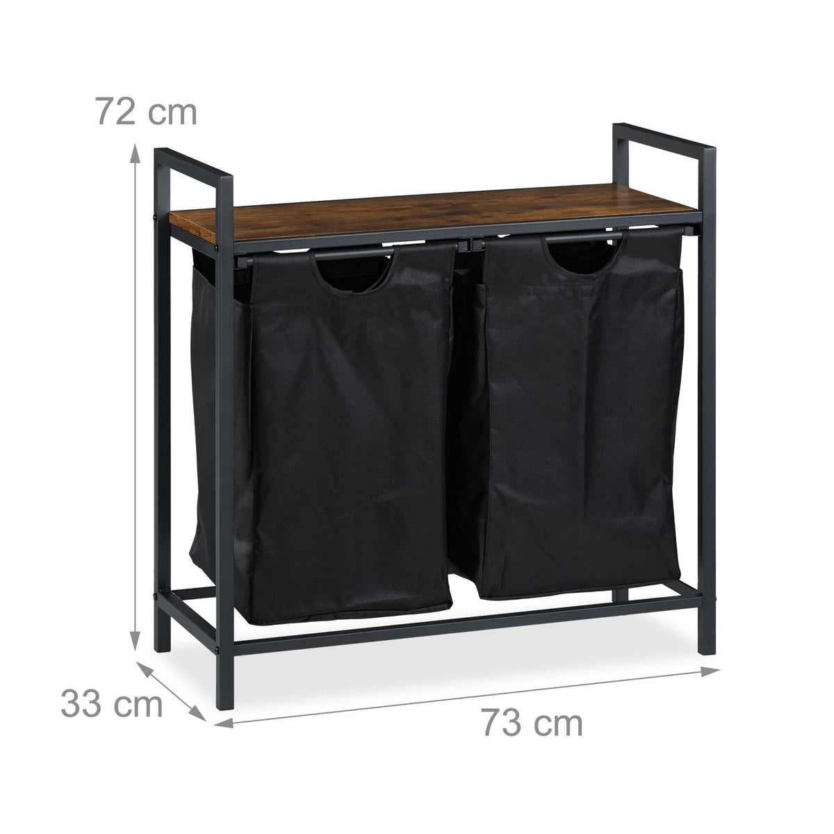 Laundry basket stand with shelf