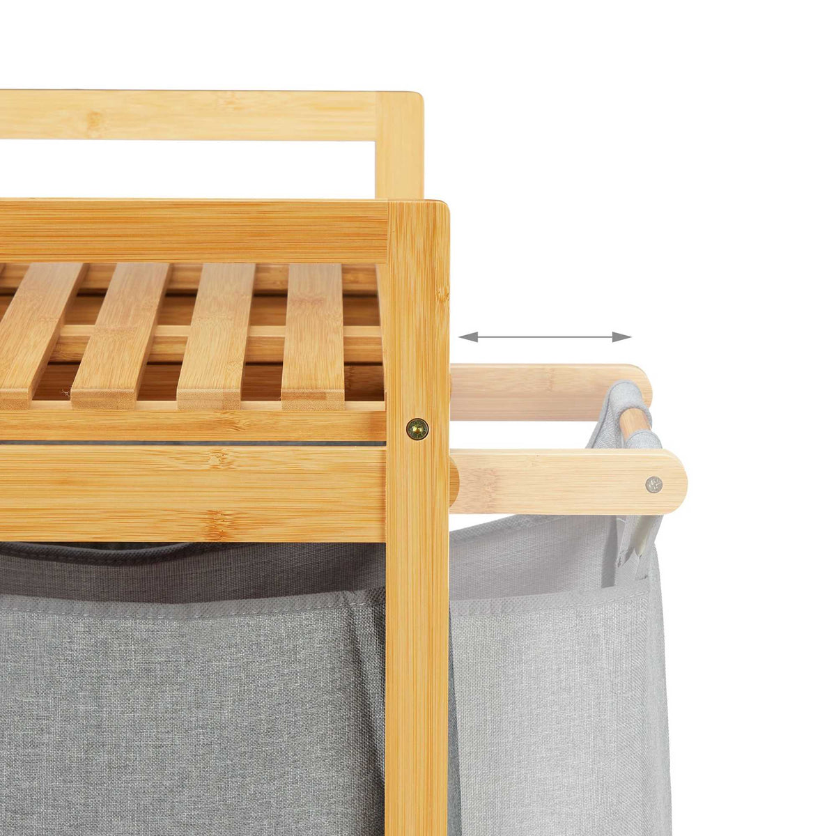Laundry basket with 2 compartments
