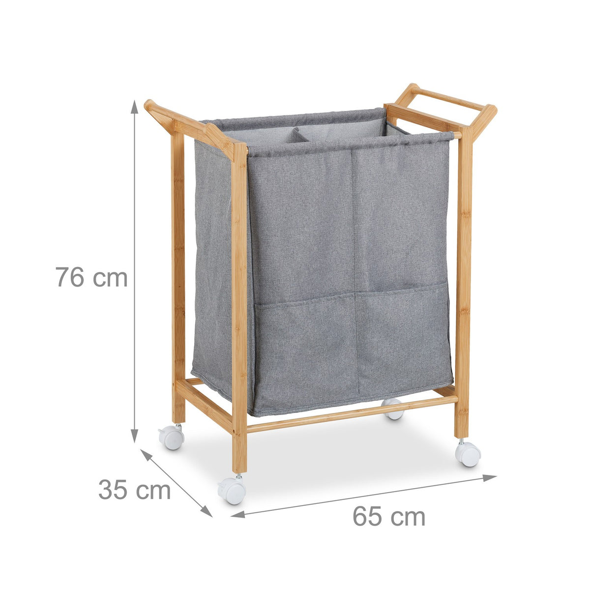 Laundry basket with wheels