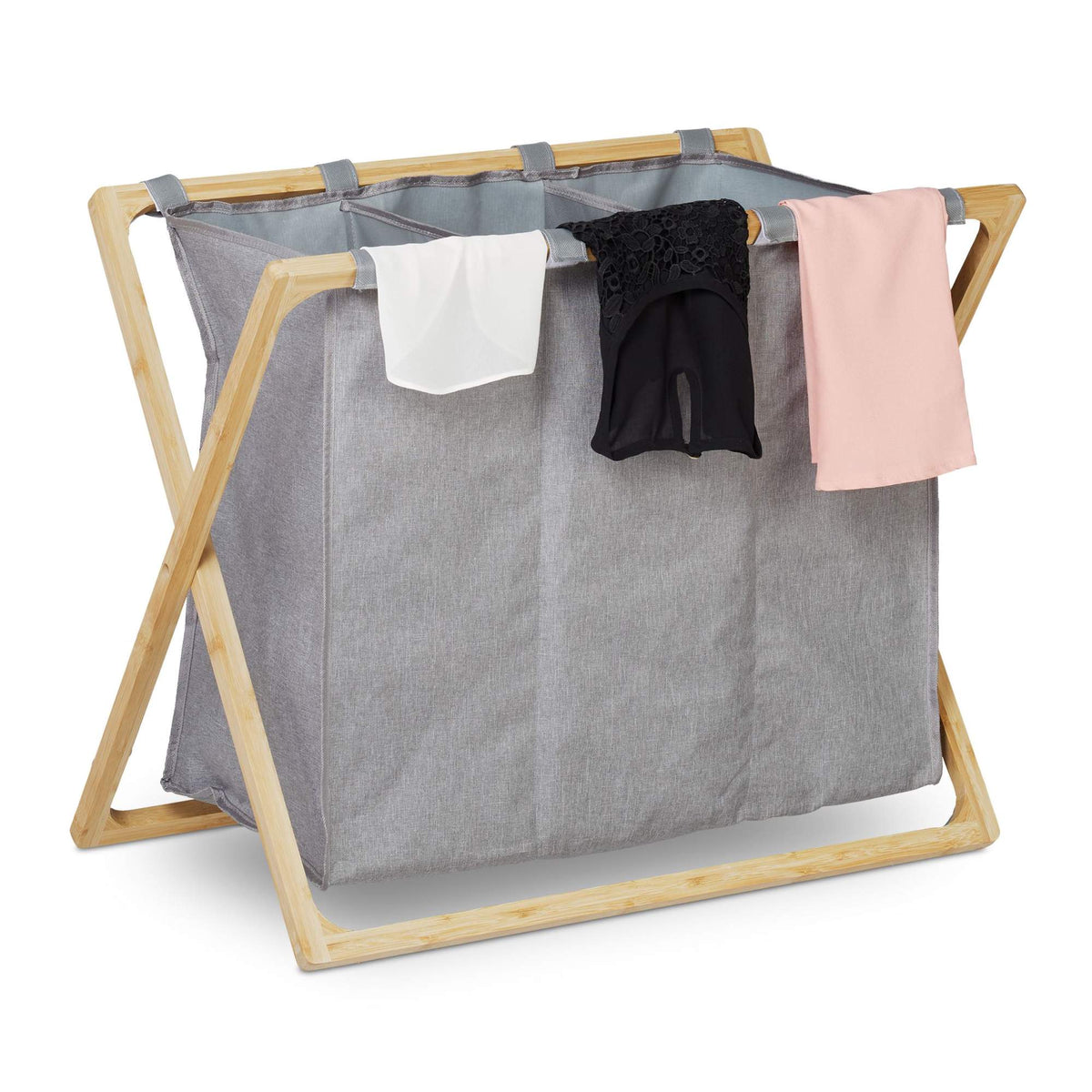 Laundry sorter 3 compartments foldable