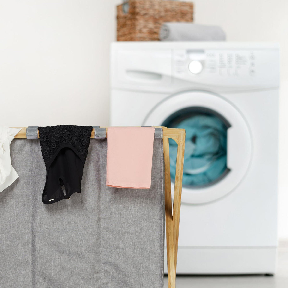 Laundry sorter 3 compartments foldable