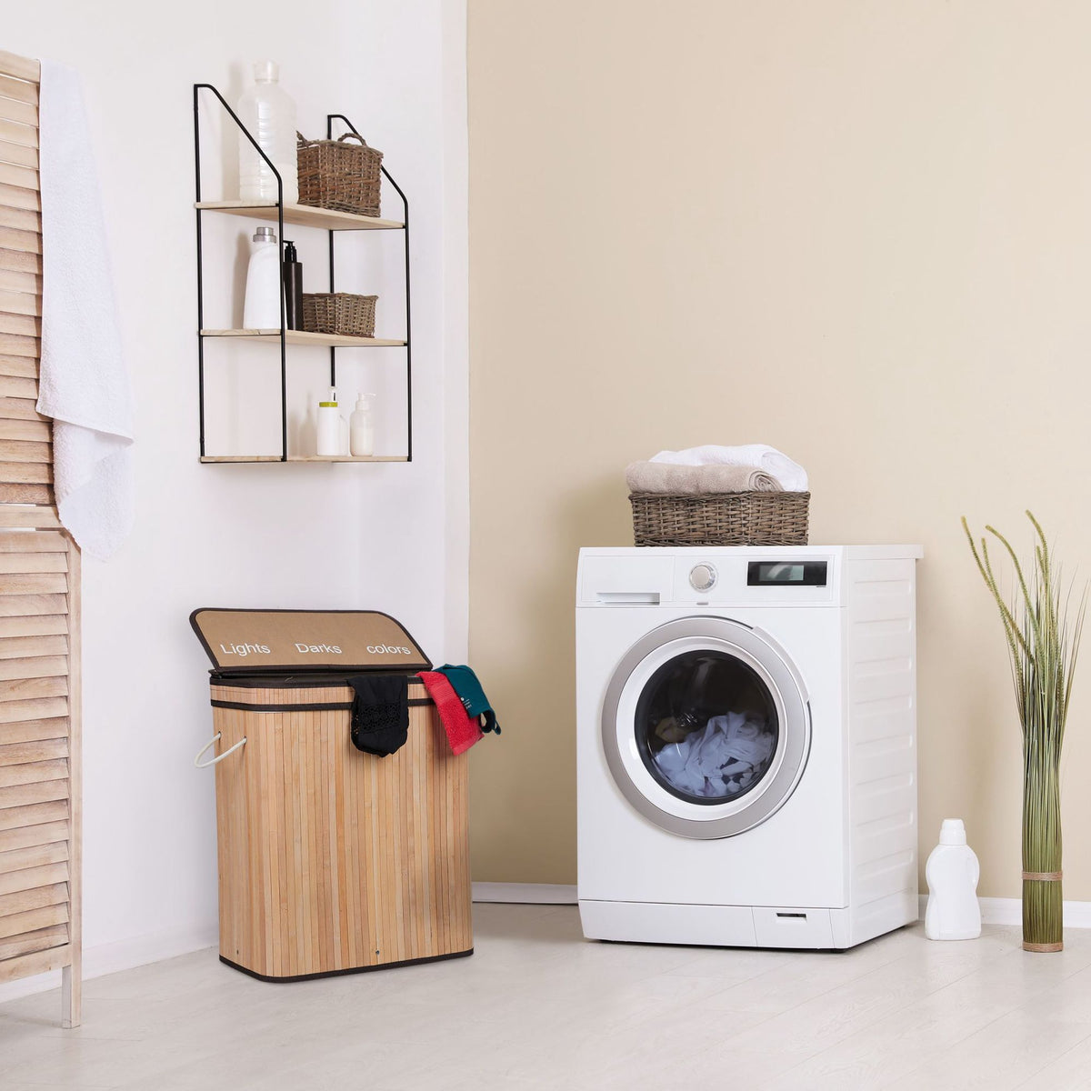 Laundry sorter in bamboo