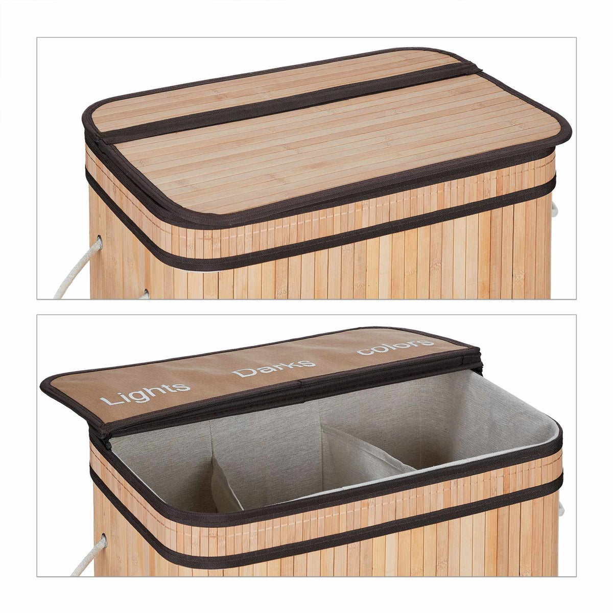 Laundry sorter in bamboo