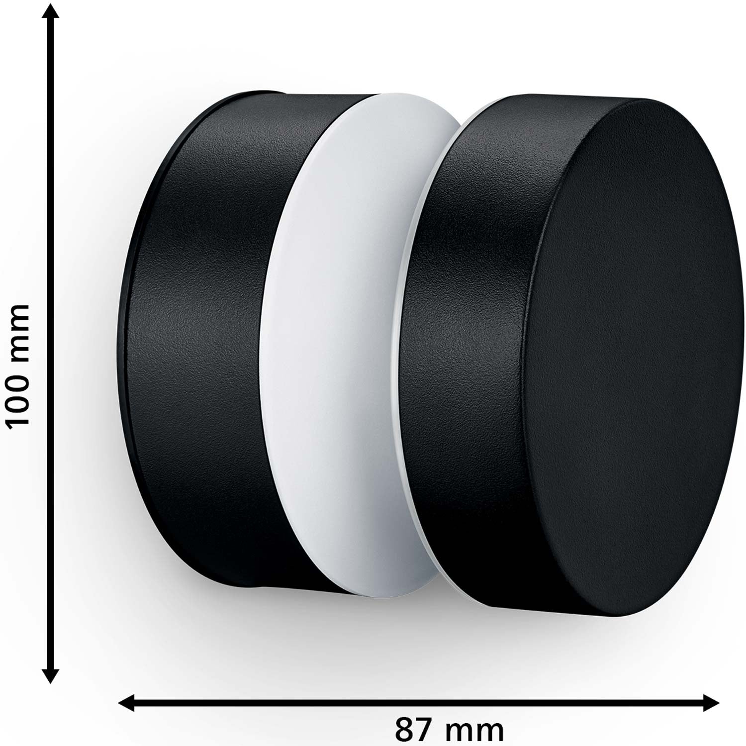 Laven LED wall lamp Stainless steel Black IP44 Warm 6W 600lm