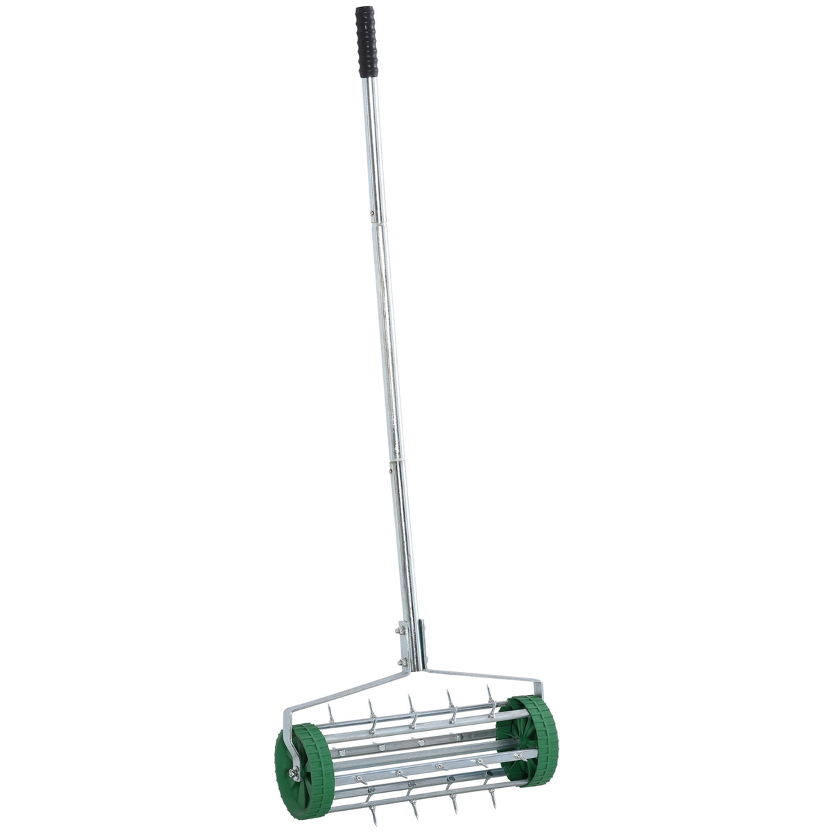 Lawn aerator, handle length, adjustable hand scarifier, lawn aeration, spiked roller lawn, rolling lawn aerator, maintain garden