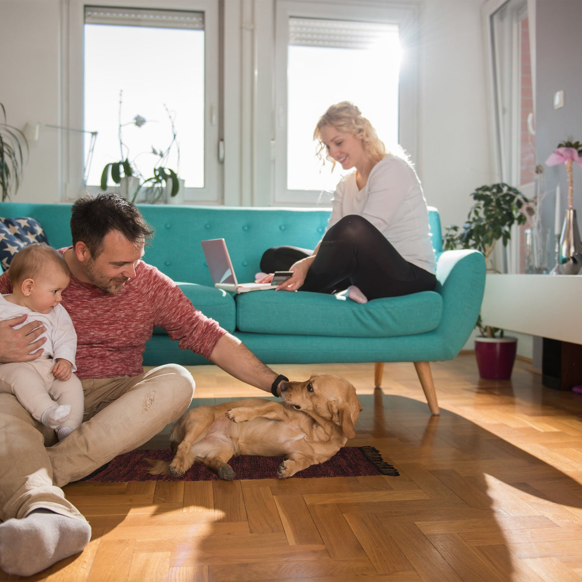 Leather & Cotton Runner Rug 60x100 cm