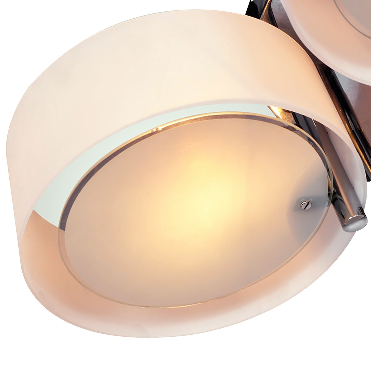 Led Ceiling Light 3-Bulb, E27 40W, Chrome Acrylic, Warm White, Ø64Xh20Cm