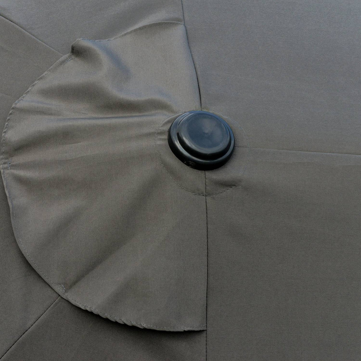 Led Double Parasol Large Garden Umbrella 440X260Cm, Hand Crank, Oval, Metal, Dark Gray